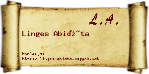 Linges Abiáta névjegykártya